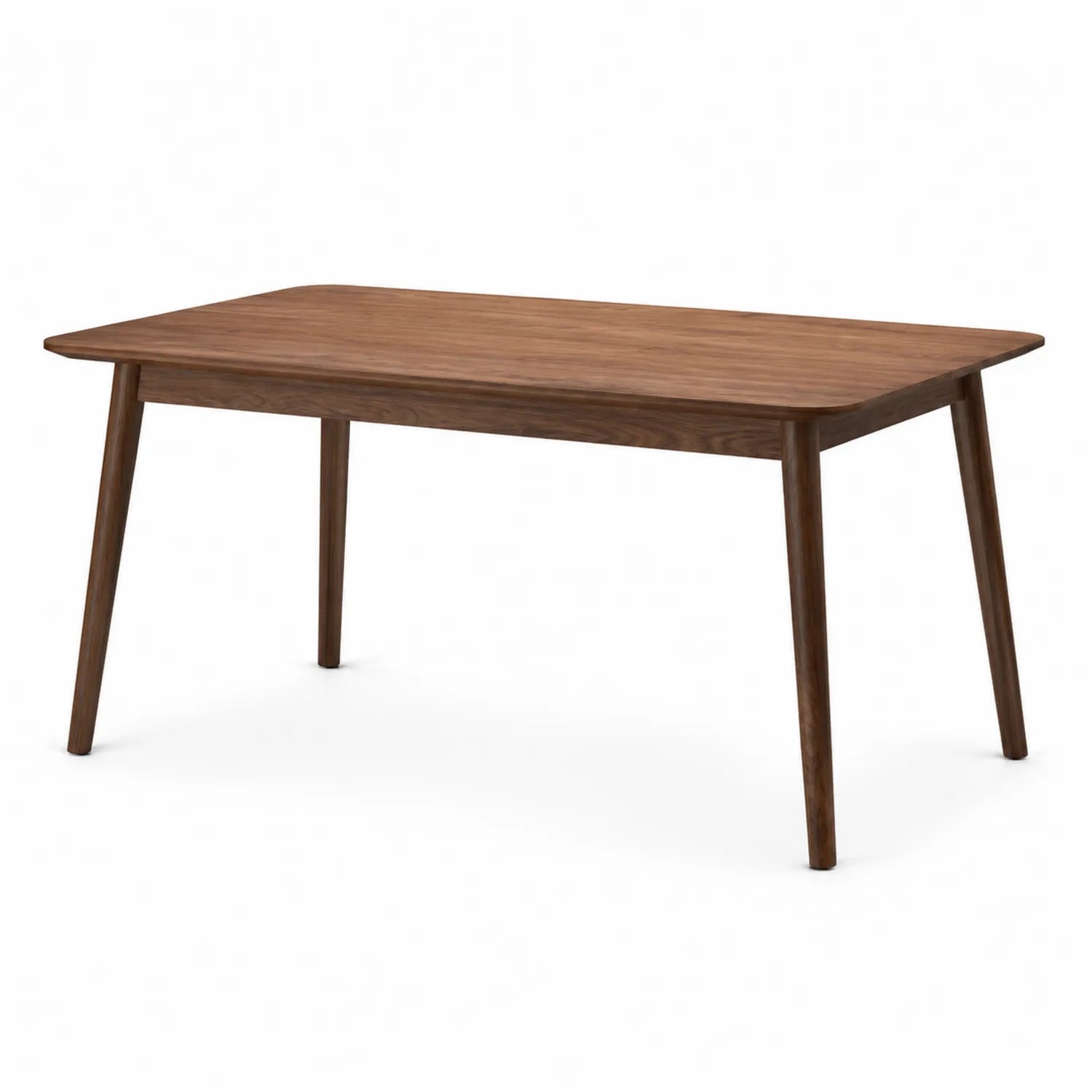 Tavolo da pranzo rettangolare in legno di noce 150x90x75 cm