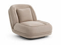 Poltrona in Tessuto Beige con Base Girevole
