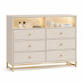 Cassettiera in MDF con 6 cassetti e illuminazione integrata