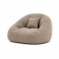 Poltrona a Sacco in Velluto a Coste Beige