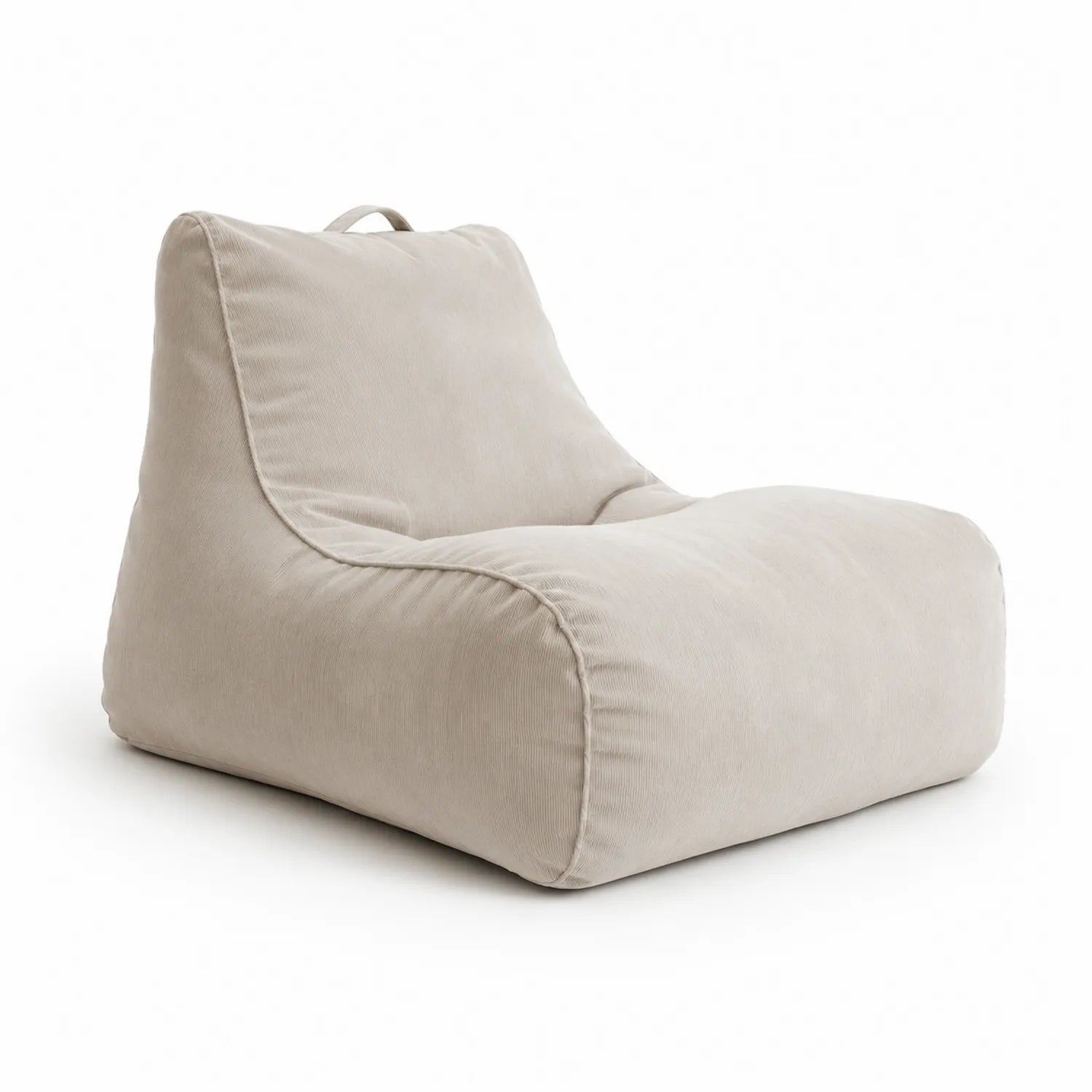 Poltrona sacco in velluto a coste Beige