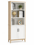 Libreria in MDF con Ante in Legno Chiaro