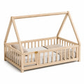 Letto per Bambini in Legno di Pino a Forma di Casa 140x70 cm