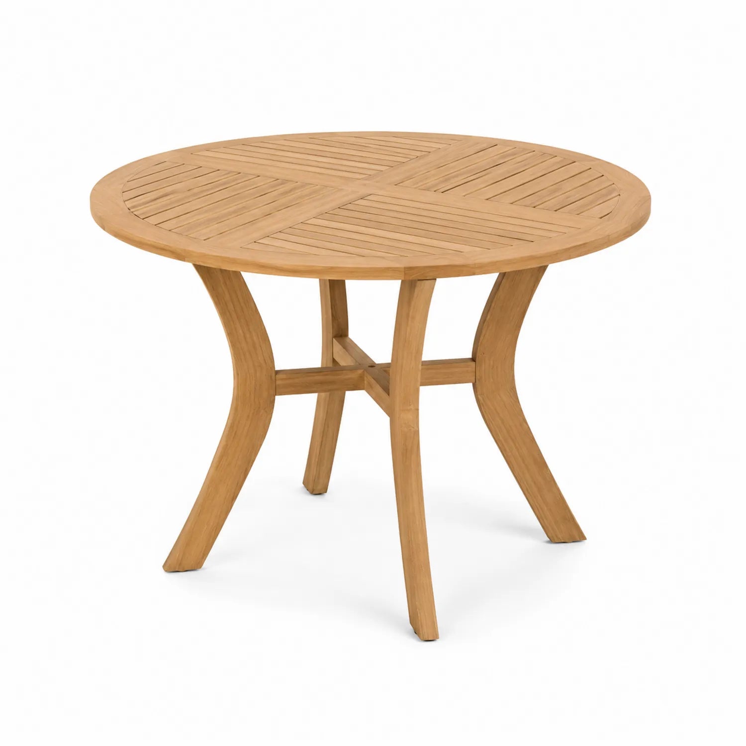 Tavolo da pranzo rotondo in teak diametro 120 cm