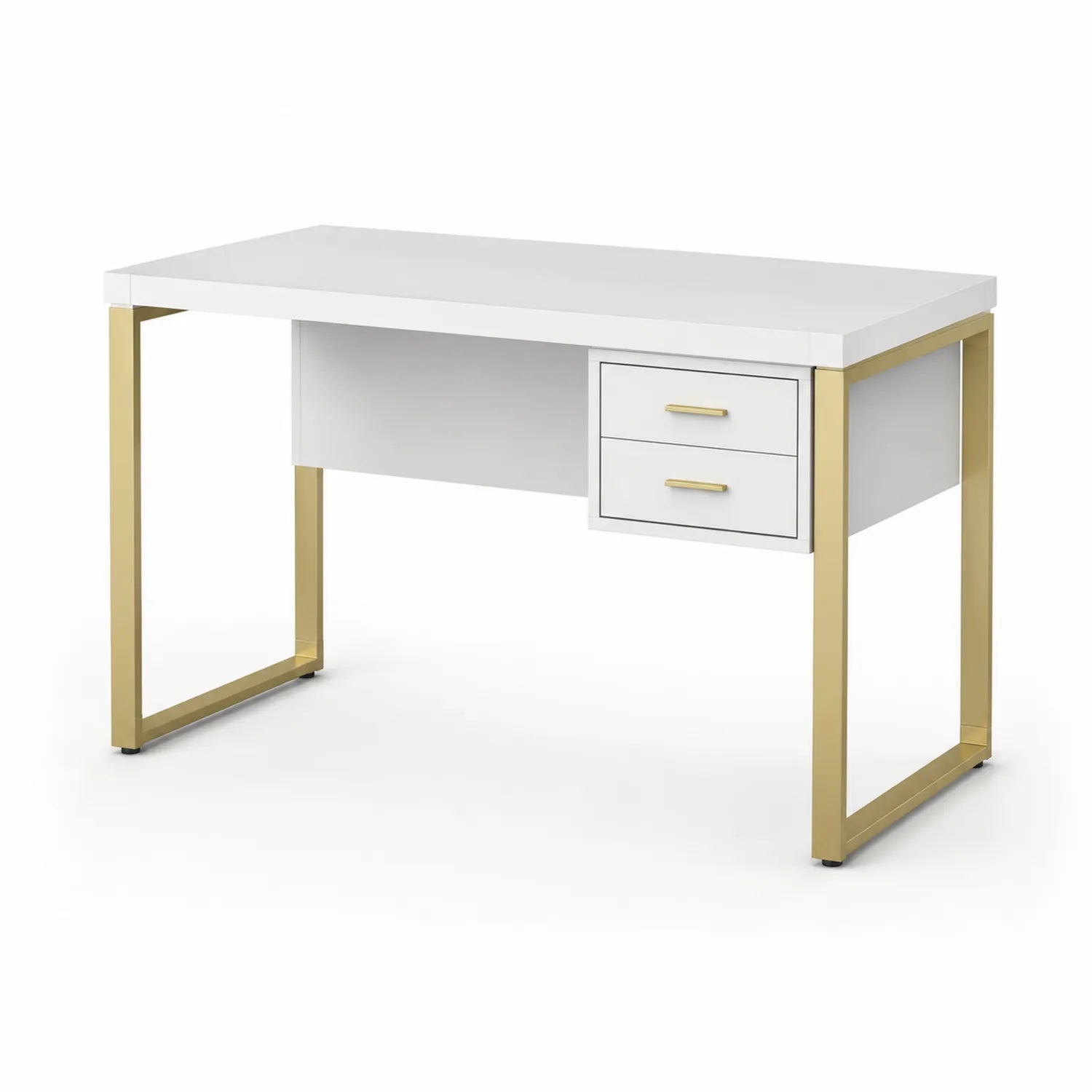 Scrivania in MDF e Acciaio con Cassetti 120x60x75 cm