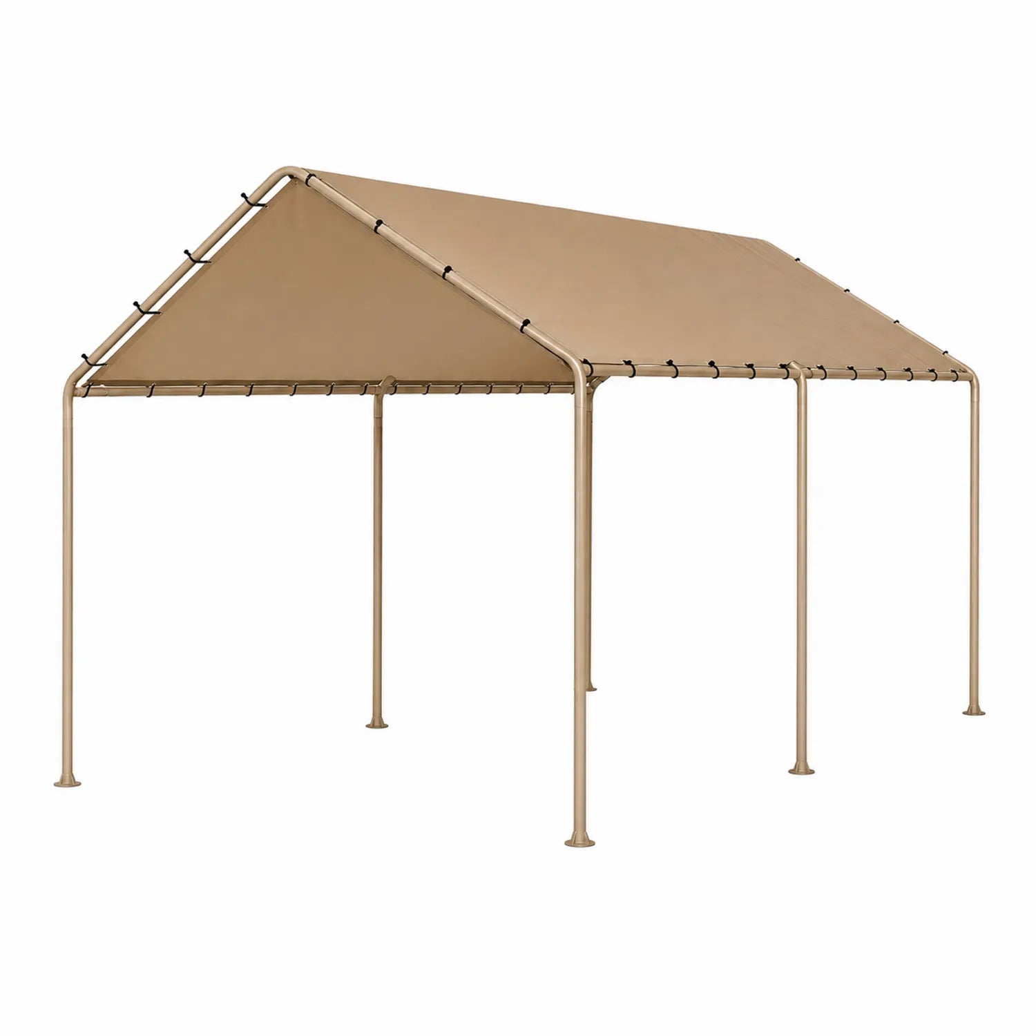 Gazebo in metallo rettangolare Beige 300x200x255 cm