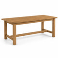 Tavolo da pranzo rettangolare in legno di quercia 180x90 cm