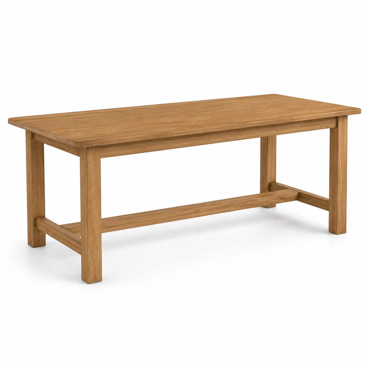 Tavolo da pranzo rettangolare in legno di quercia 180x90 cm
