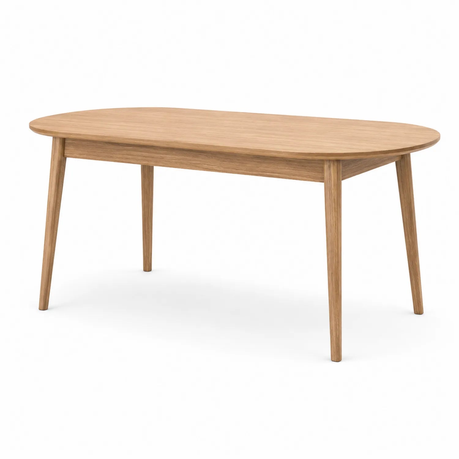 Tavolo da pranzo ovale in legno massello 180x90x75 cm
