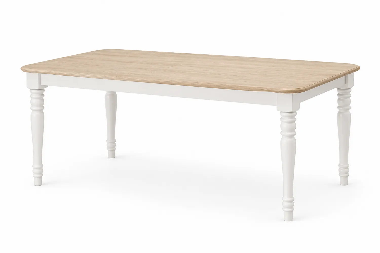 Tavolo da pranzo rettangolare in legno bianco con superficie in MDF 150x90x75 cm
